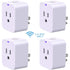 POWRUI Smart Plug, Mini WiFi Outlet Compatible with Amazon Alexa & Google Home,No Hub Required Timing Function Control Your Home,ETL Certified, (4 Pack) - POWRUI