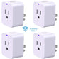 POWRUI Smart Plug, Mini WiFi Outlet Compatible with Amazon Alexa & Google Home,No Hub Required Timing Function Control Your Home,ETL Certified, (4 Pack)