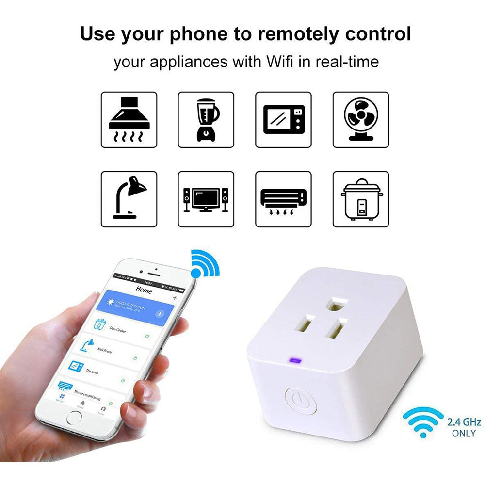 Smart Plug WiFi Outlet Socket Compatible with  Alexa for